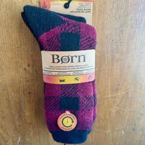 Born 2-Pair Men's Wool Blend Thermal/Boot Socks